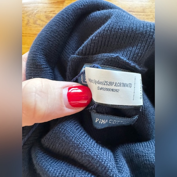 NWT Women’s Polo Ralph Lauren Logo Turtleneck Sweater in hunter navy, size large - Picture 10 of 15